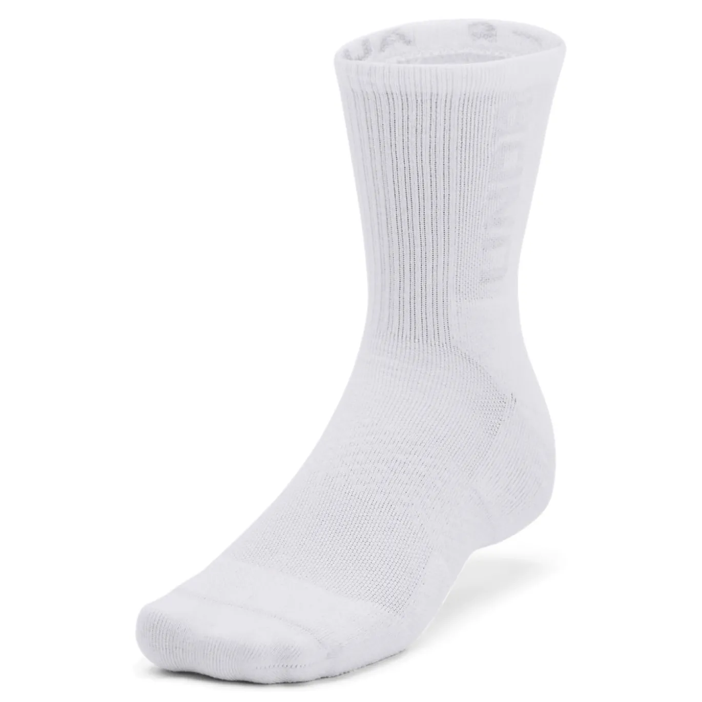 Under Armour Crew Sportsokken 3-Pack Wit Grijs