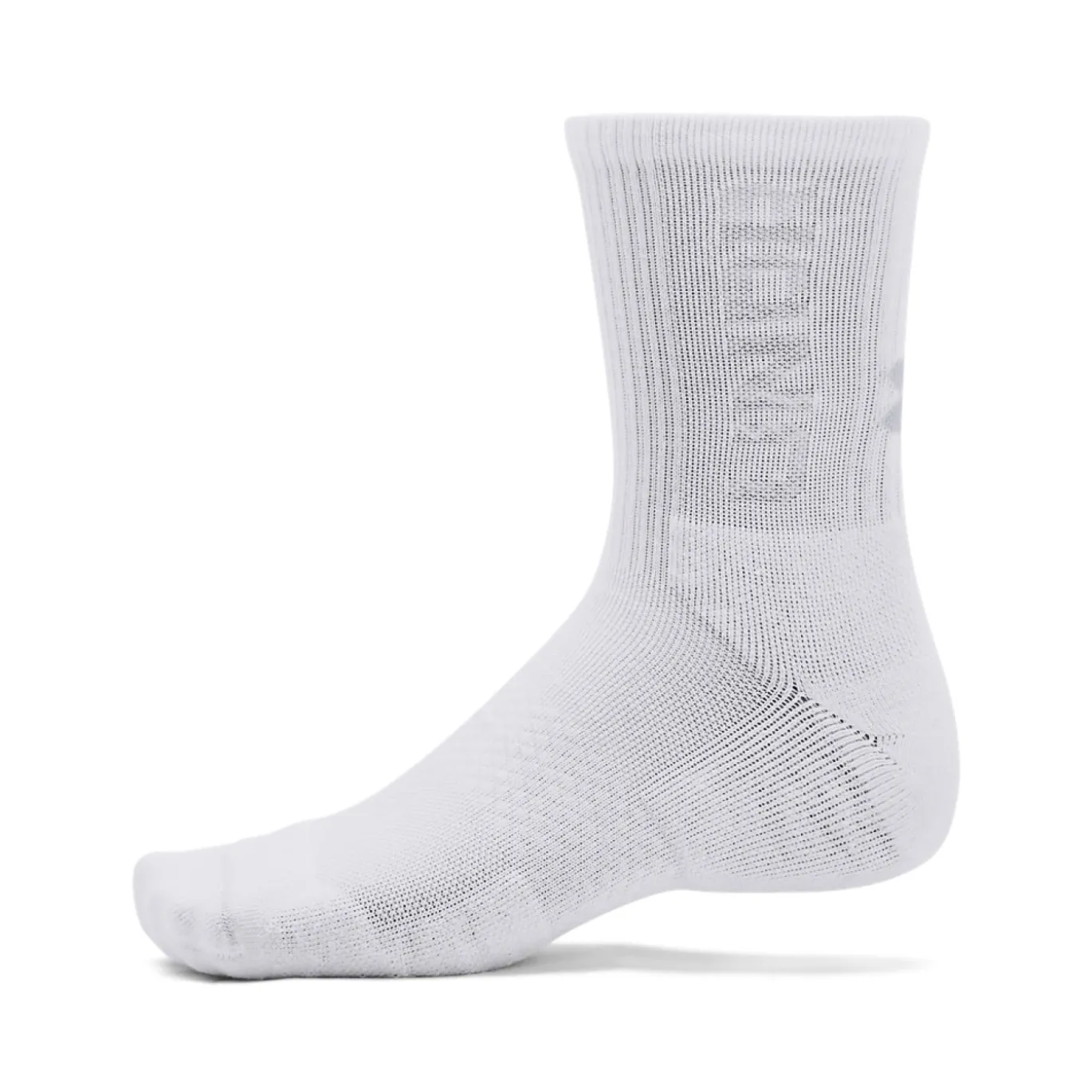 Under Armour Crew Sportsokken 3-Pack Wit Grijs
