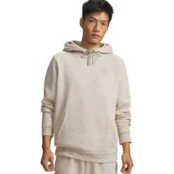 Under Armour Essential Icon Fleece Hoodie Lichtgrijs Beige