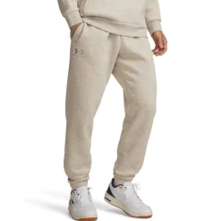 Under Armour Essential Icon Fleece Trainingspak Hooded Lichtgrijs Beige