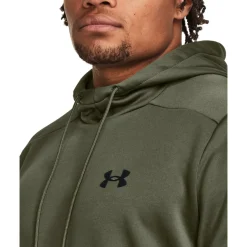 Under Armour Fleece Hoodie Olijfgroen Zwart