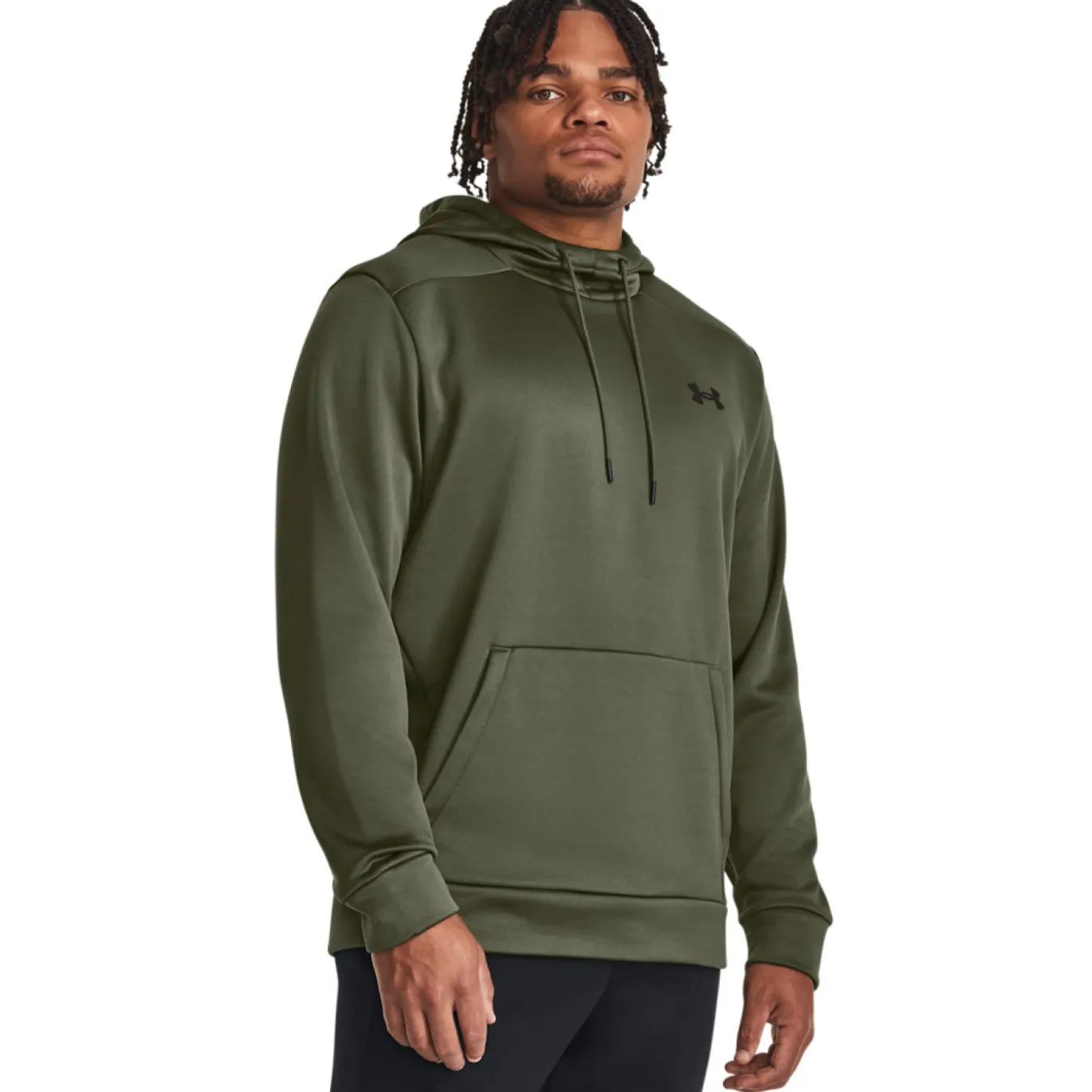 Under Armour Fleece Hoodie Olijfgroen Zwart