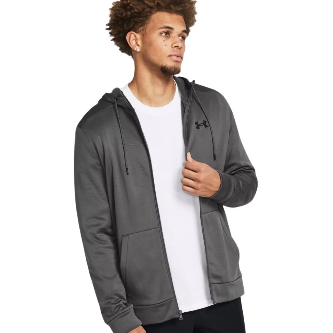Under Armour Fleece Vest Donkergrijs Zwart