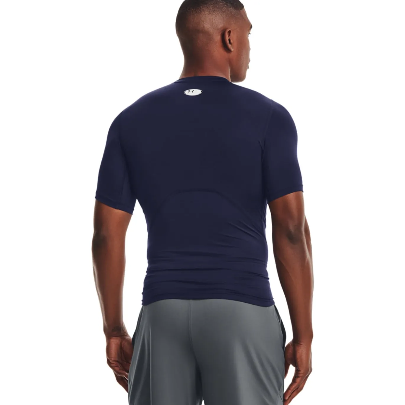 Under Armour HeatGear Ondershirt Donkerblauw Wit