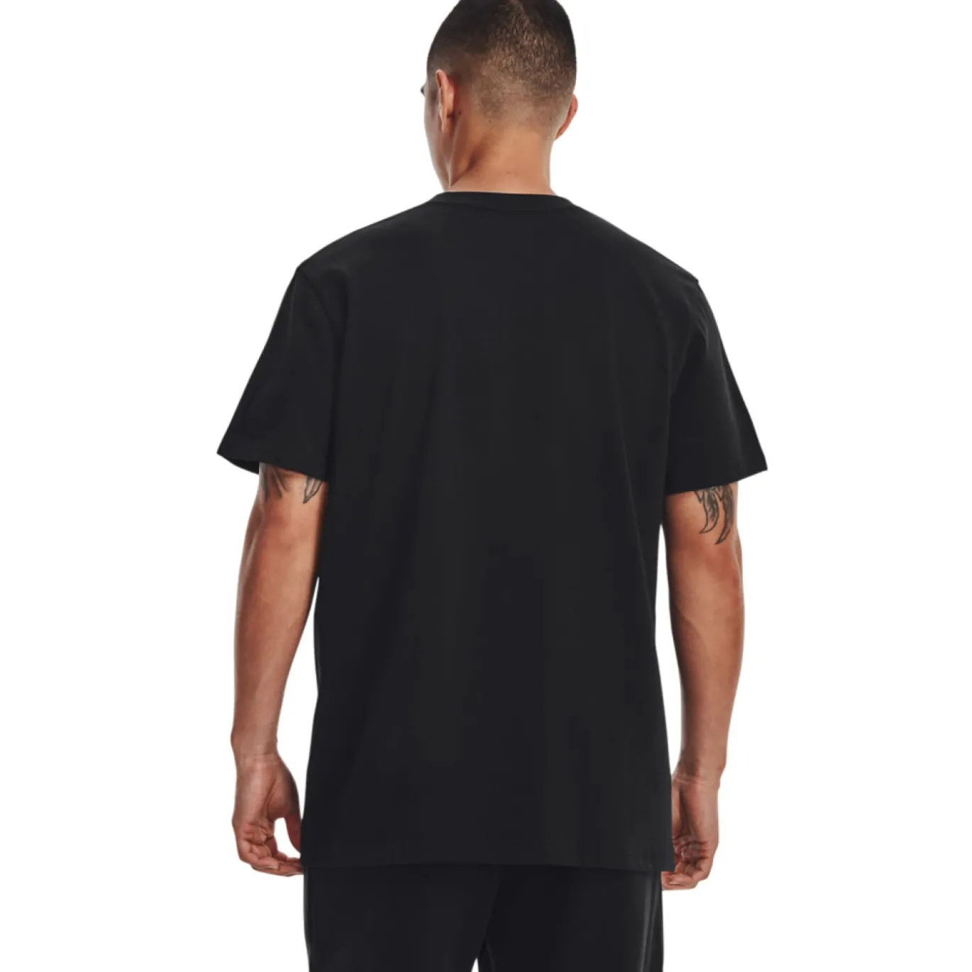Under Armour Heavyweight T-Shirt Logo Zwart Wit