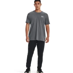 Under Armour Heavyweight T-Shirt Logo Grijs Wit