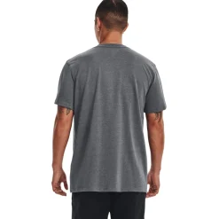 Under Armour Heavyweight T-Shirt Logo Grijs Wit