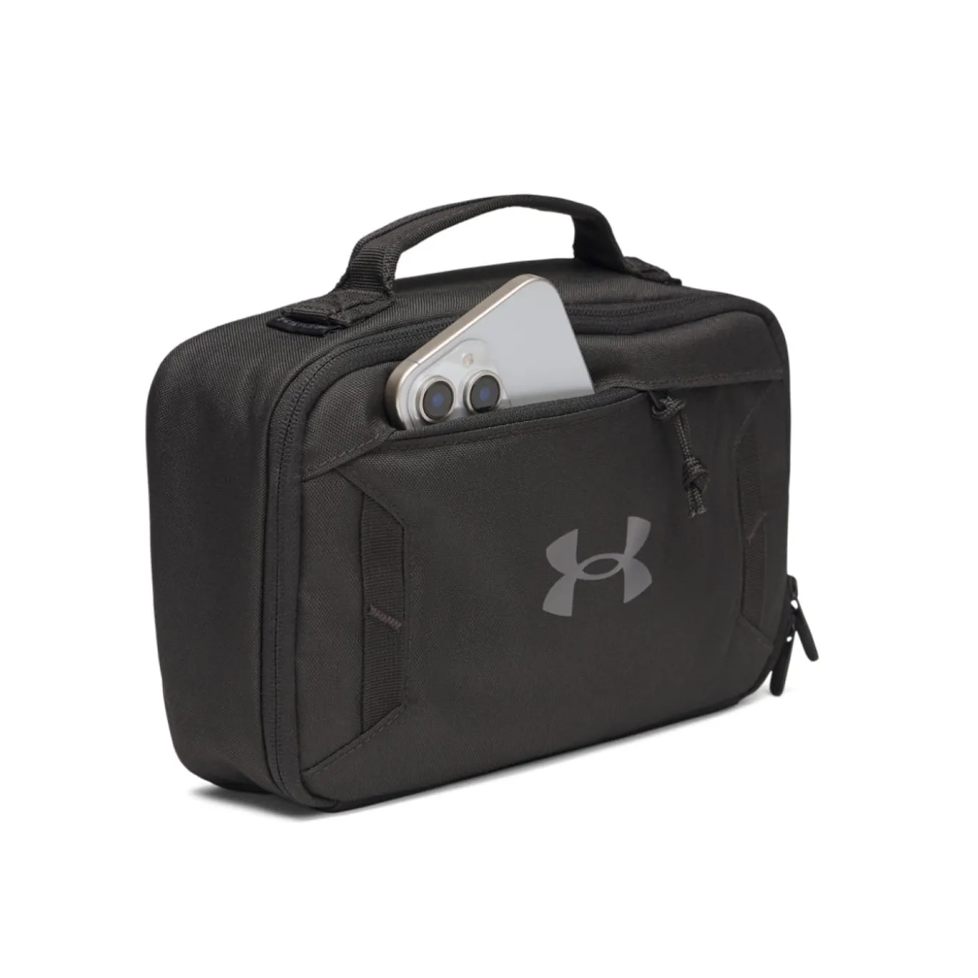 Under Armour Hustle Traveltasje Zwart Donkergrijs