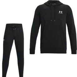 Under Armour Icon Fleece Trainingspak Hooded Zwart Wit