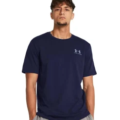 Under Armour Left Chest Logo T-Shirt Donkerblauw Lichtblauw