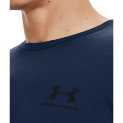 Under Armour Left Chest Logo T-Shirt Donkerblauw Zwart