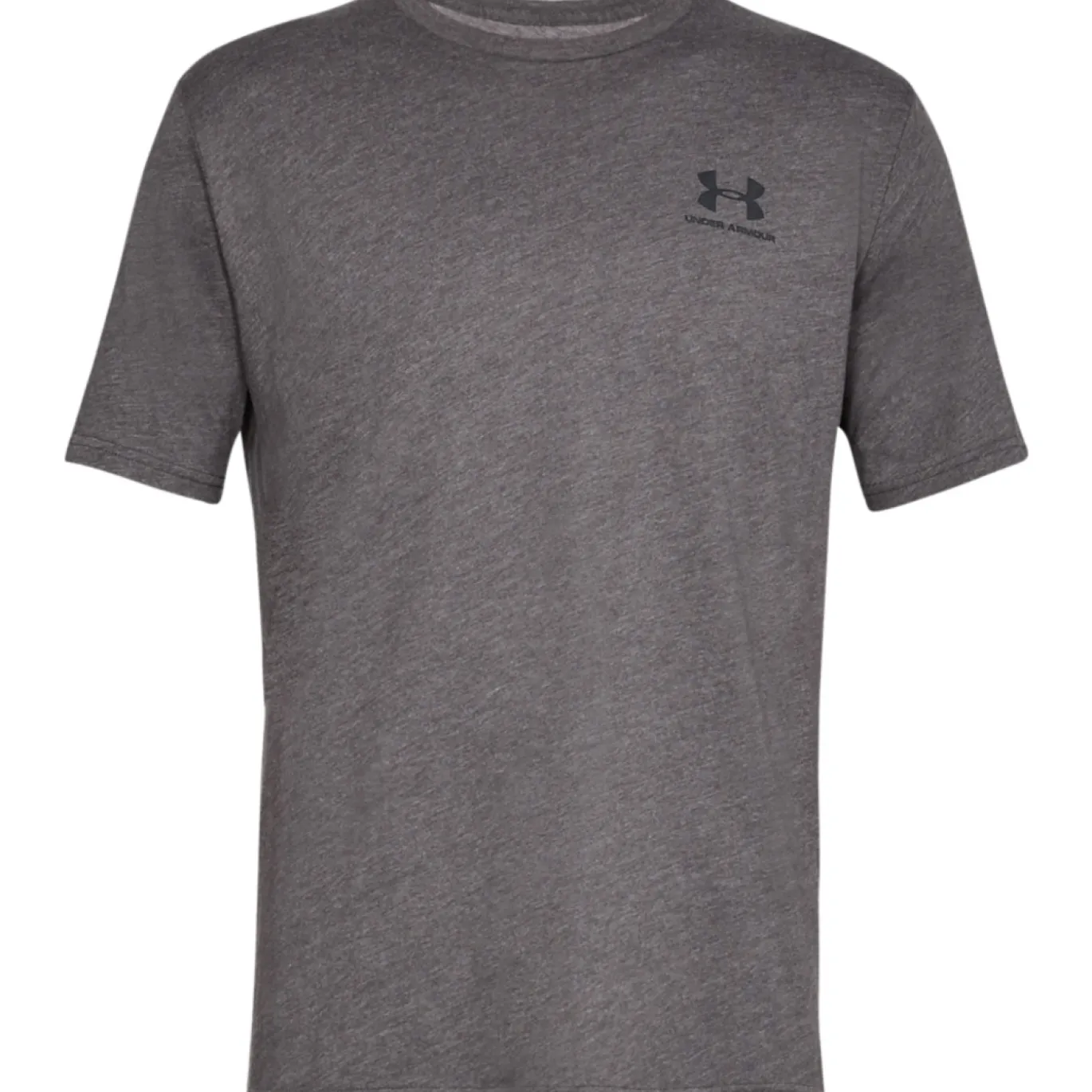 Under Armour Left Chest Logo T-Shirt Donkergrijs Zwart