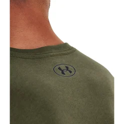 Under Armour Left Chest Logo T-Shirt Olijfgroen Zwart