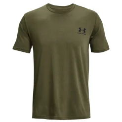 Under Armour Left Chest Logo T-Shirt Olijfgroen Zwart