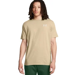 Under Armour Left Chest Logo T-Shirt Beige Wit