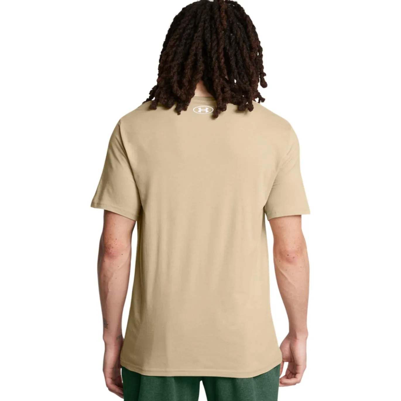 Under Armour Left Chest Logo T-Shirt Beige Wit