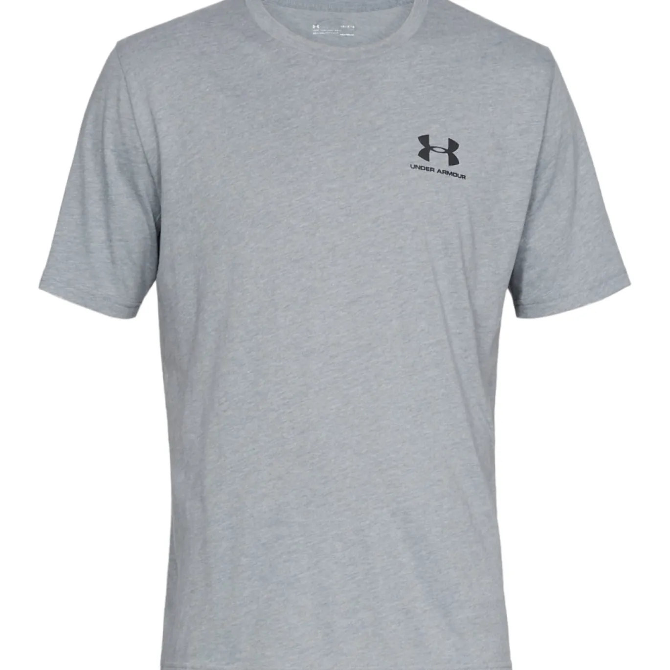 Under Armour Left Chest Logo T-Shirt Grijs Zwart