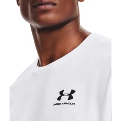 Under Armour Left Chest Logo T-Shirt Wit Zwart