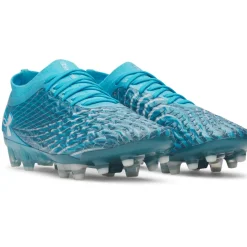 Under Armour Magnetico Elite 5 Gras Voetbalschoenen (FG) Azuurblauw Wit