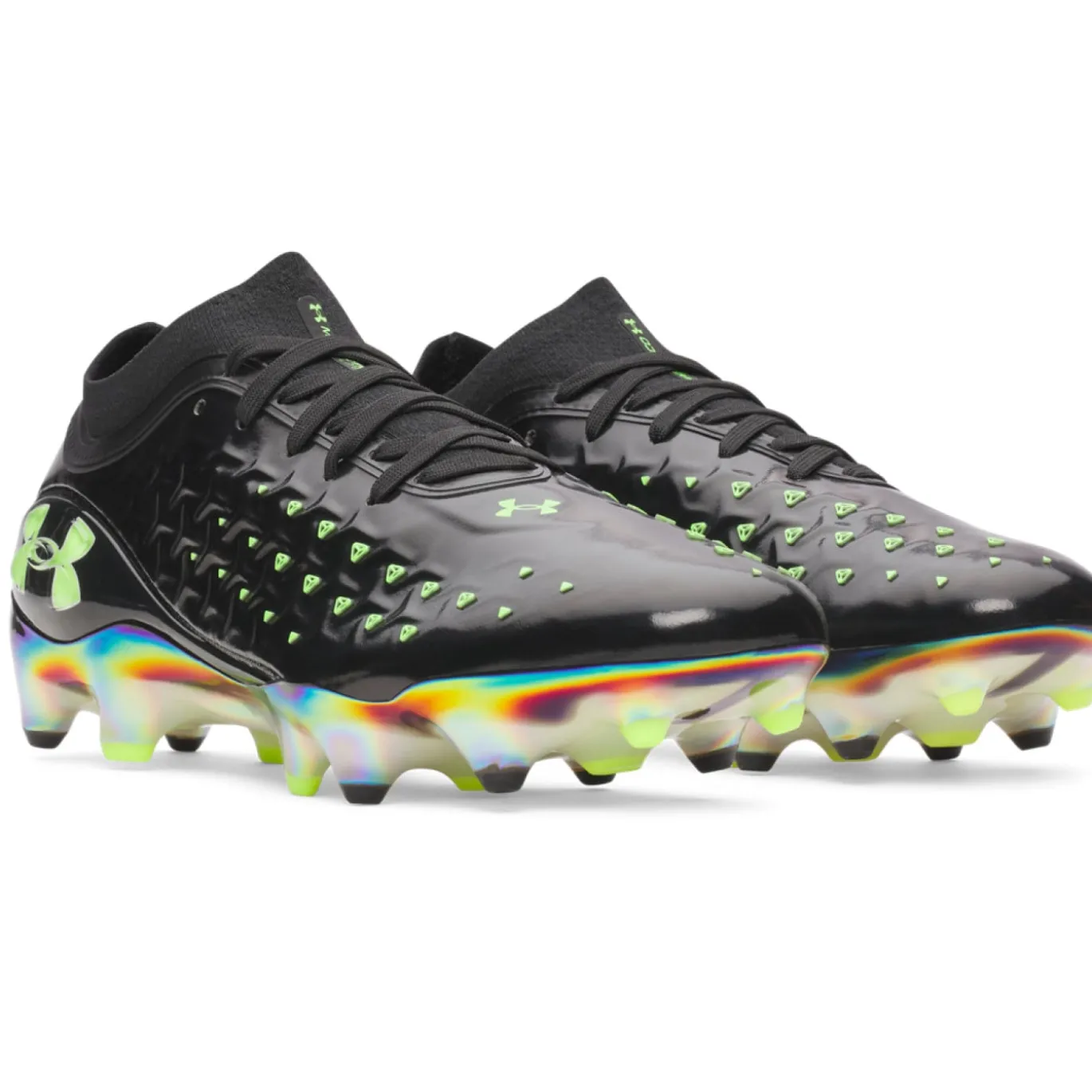 Under Armour Magnetico Elite 6 RCS Gras Voetbalschoenen (FG) Zwart Metallic Black Neongroen