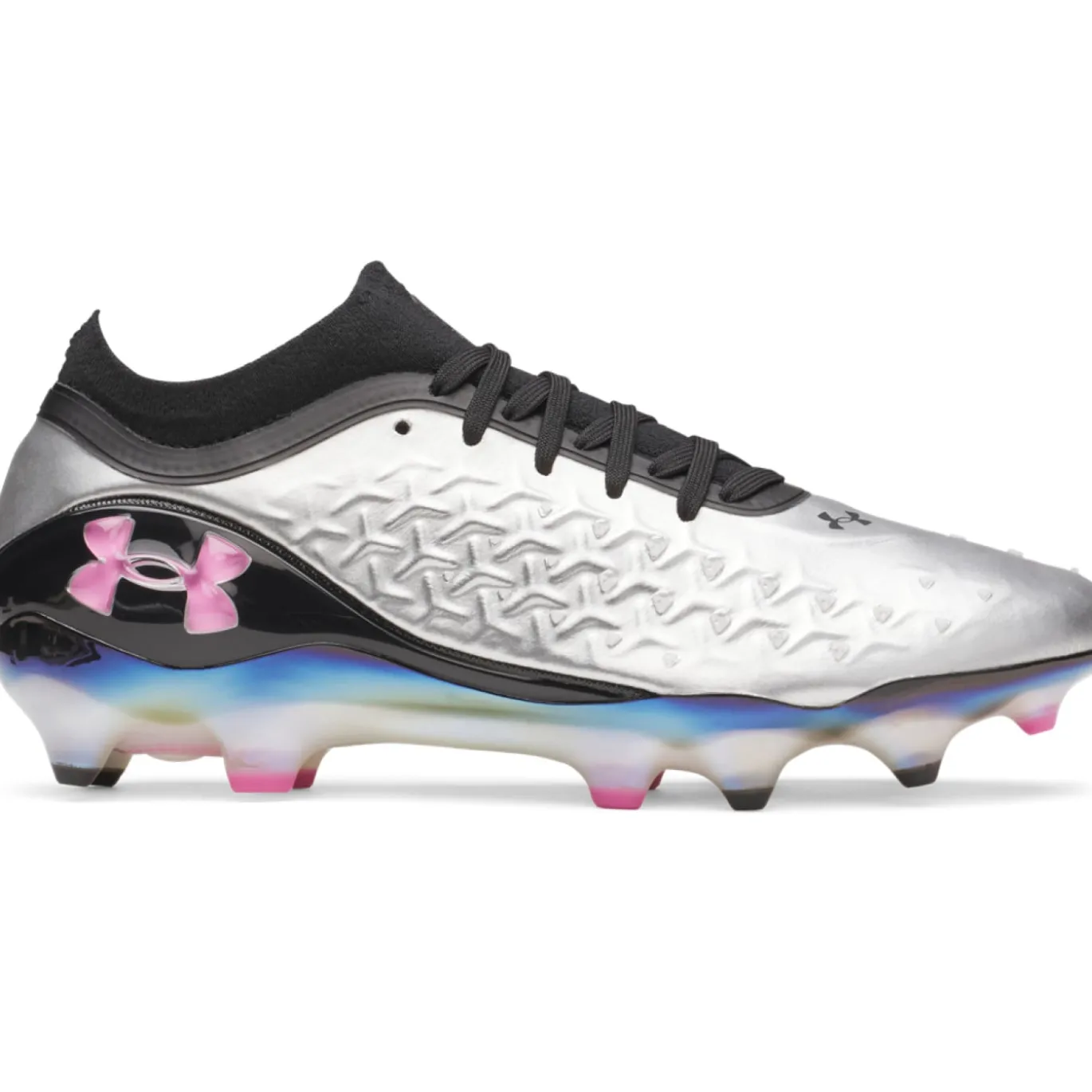 Under Armour Magnetico Elite 6 RCS Gras Voetbalschoenen (FG) Zwart Metallic Silver Felroze