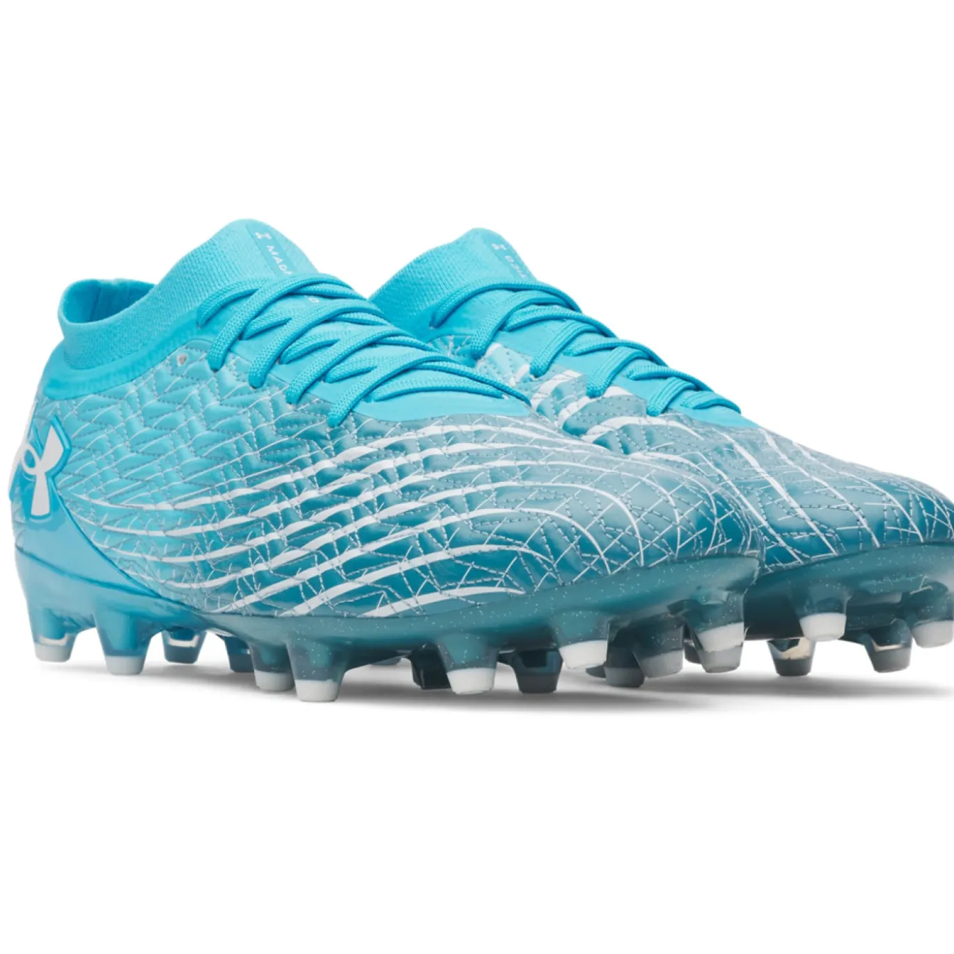 Under Armour Magnetico Pro 5 Gras Voetbalschoenen (FG) Azuurblauw Wit