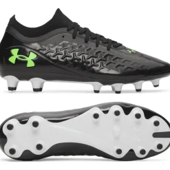 Under Armour Magnetico Pro 6 Gras Voetbalschoenen (FG) Zwart Metallic Black Neongroen