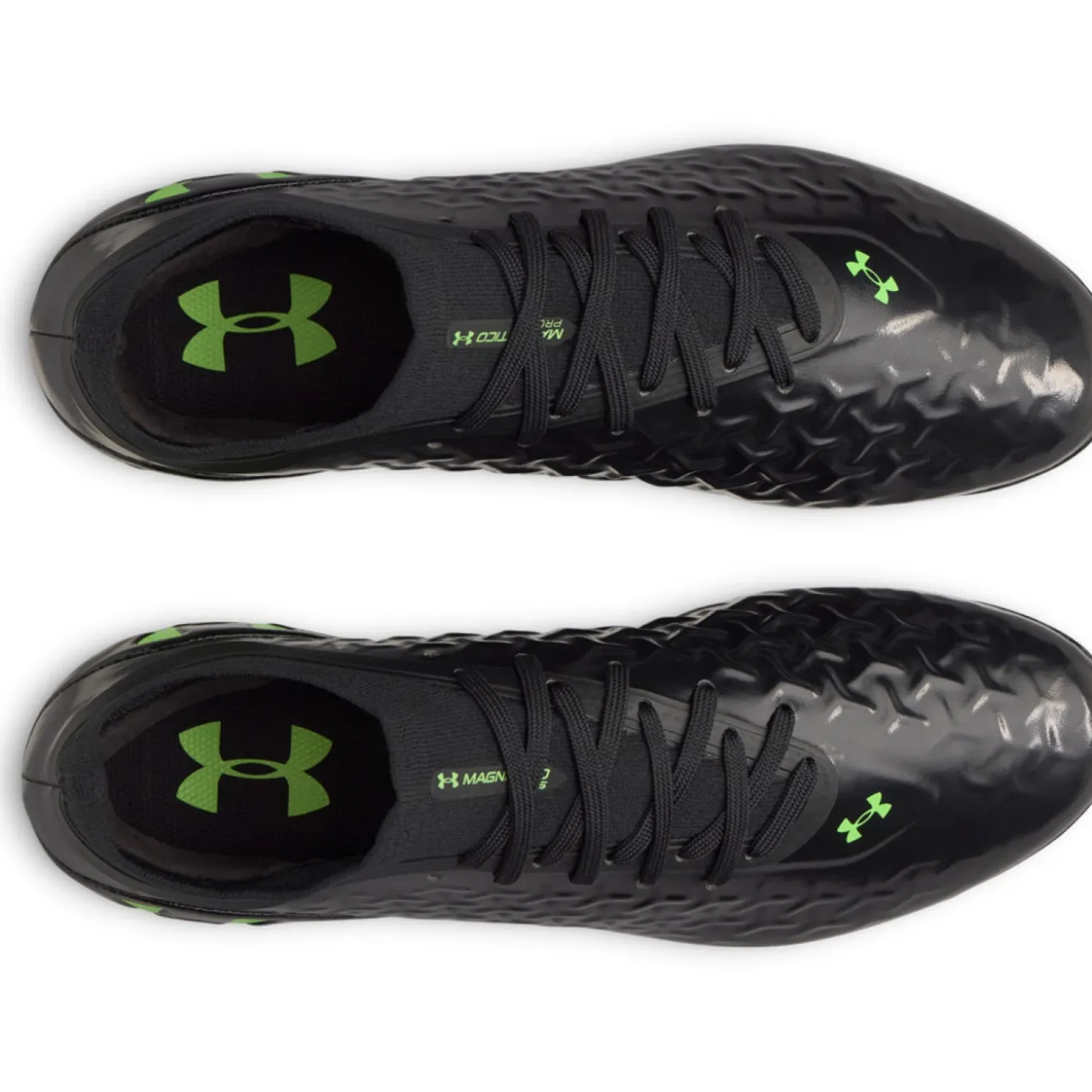 Under Armour Magnetico Pro 6 Gras Voetbalschoenen (FG) Zwart Metallic Black Neongroen