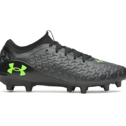 Under Armour Magnetico Select 6 Gras Voetbalschoenen (FG) Zwart Metallic Black Neongroen
