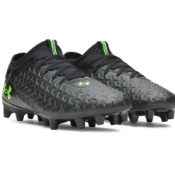 Under Armour Magnetico Select 6 Gras Voetbalschoenen (FG) Zwart Metallic Black Neongroen