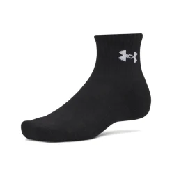 Under Armour Performance Quarter Sportsokken 3-Pack Zwart Wit