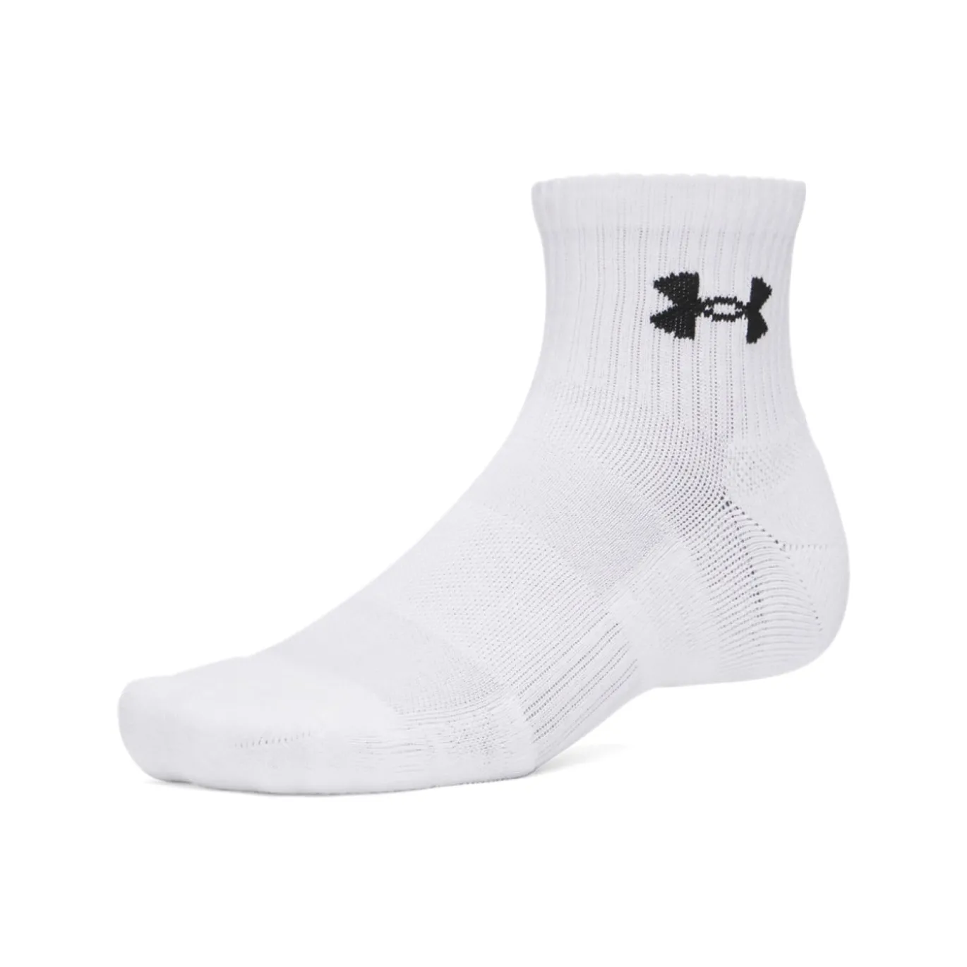 Under Armour Performance Quarter Sportsokken 3-Pack Wit Zwart