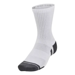 Under Armour Performance Sportsokken 3-Pack Wit Grijs