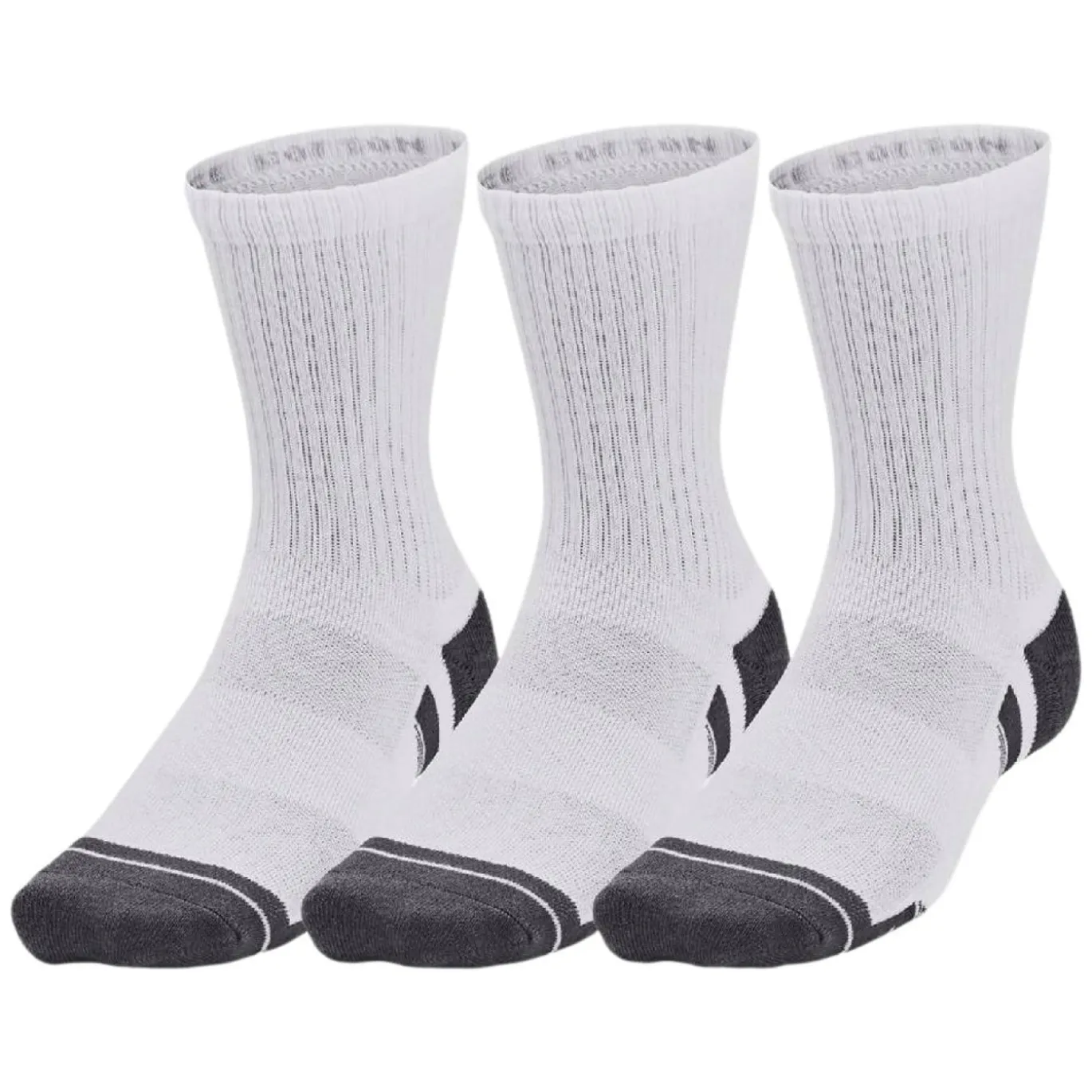 Under Armour Performance Sportsokken 3-Pack Wit Grijs