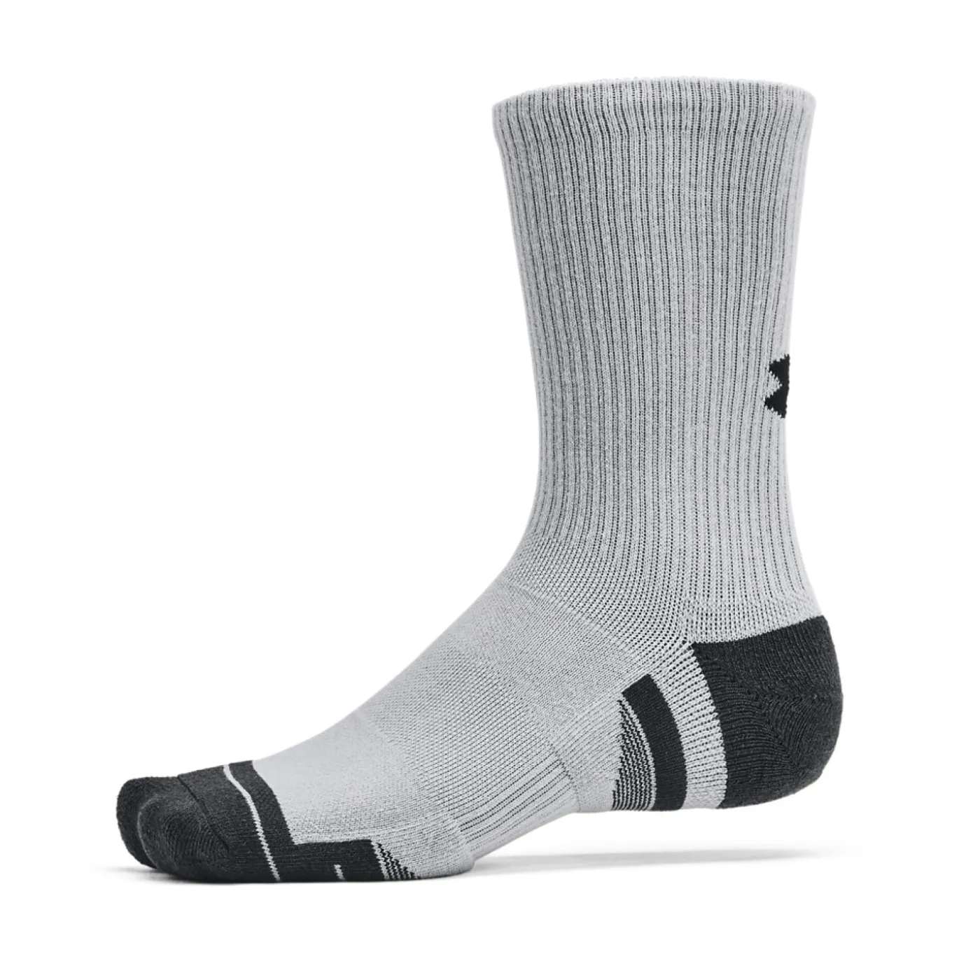 Under Armour Performance Tech Crew Sportsokken 6-Pack Zwart Grijs Wit