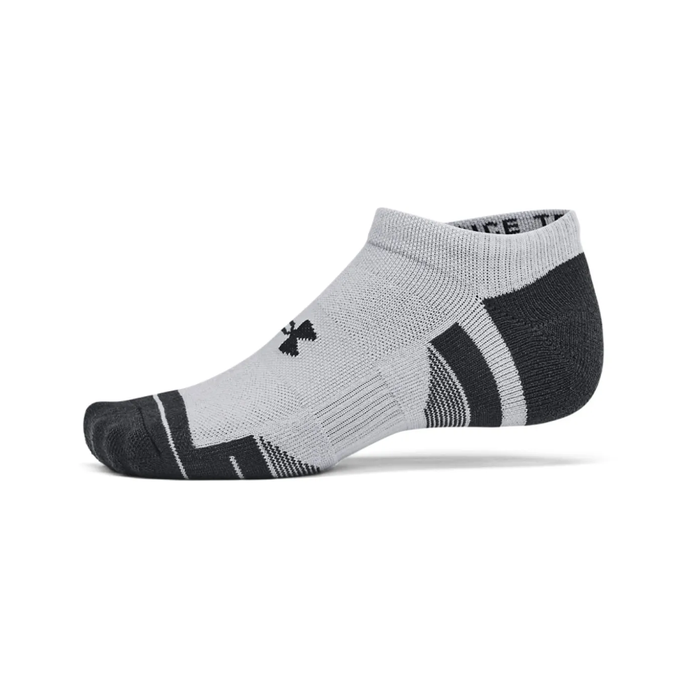 Under Armour Performance Tech No Show Sportsokken 6-Pack Wit Grijs Zwart