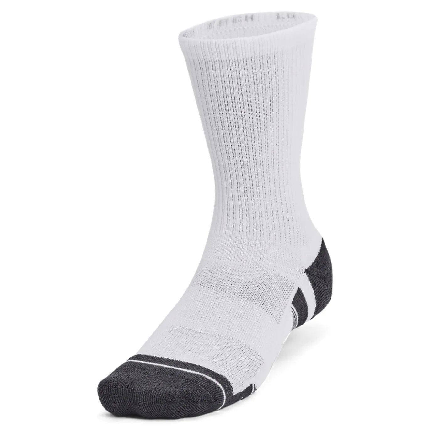 Under Armour Performance Tech Crew 3-Pack Sportsokken Wit Grijs