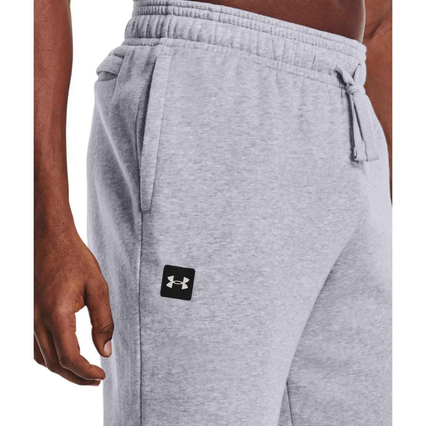 Under Armour Rival Fleece Jogger Lichtgrijs Zwart