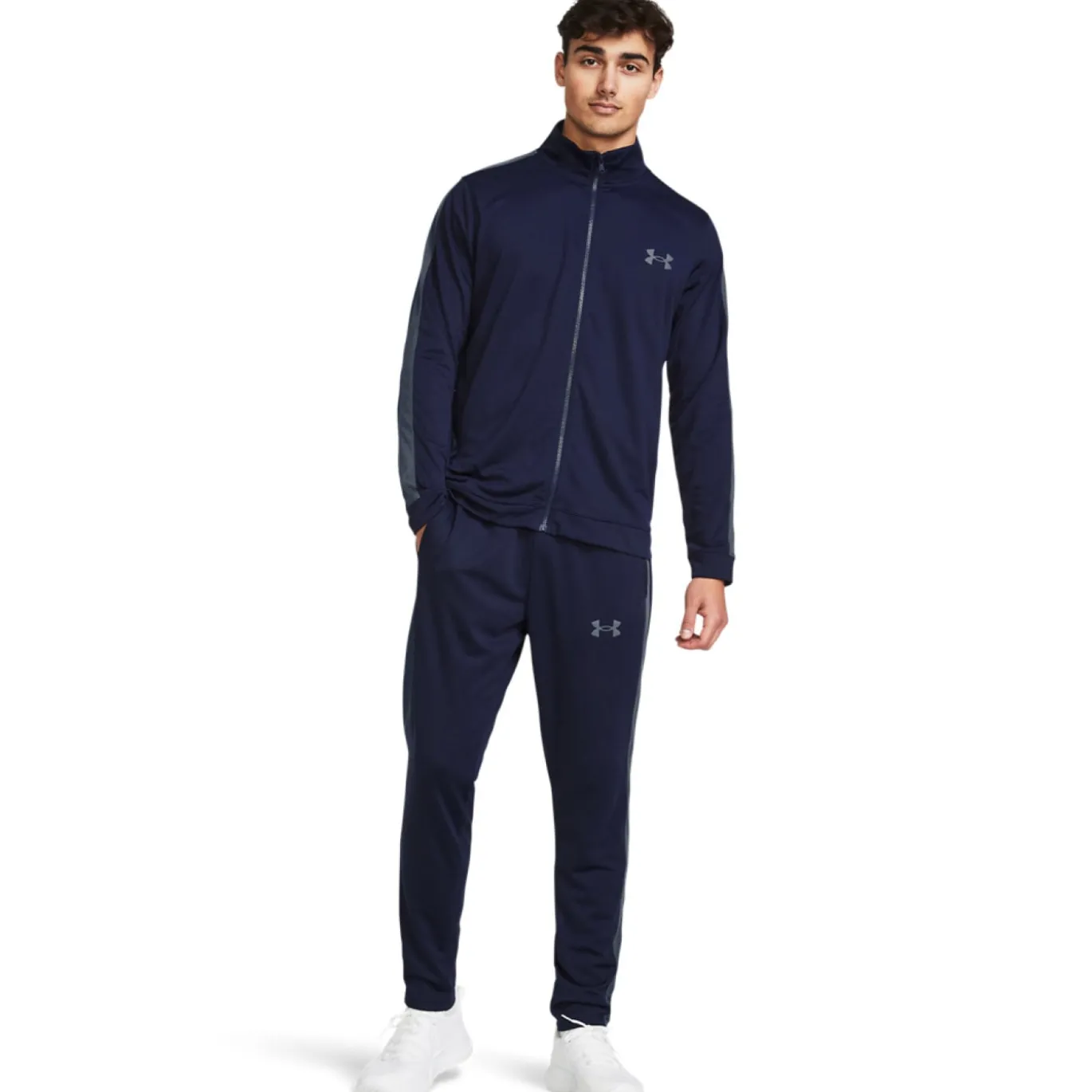 Under Armour Rival Knit Trainingspak Full-Zip Donkerblauw Grijs