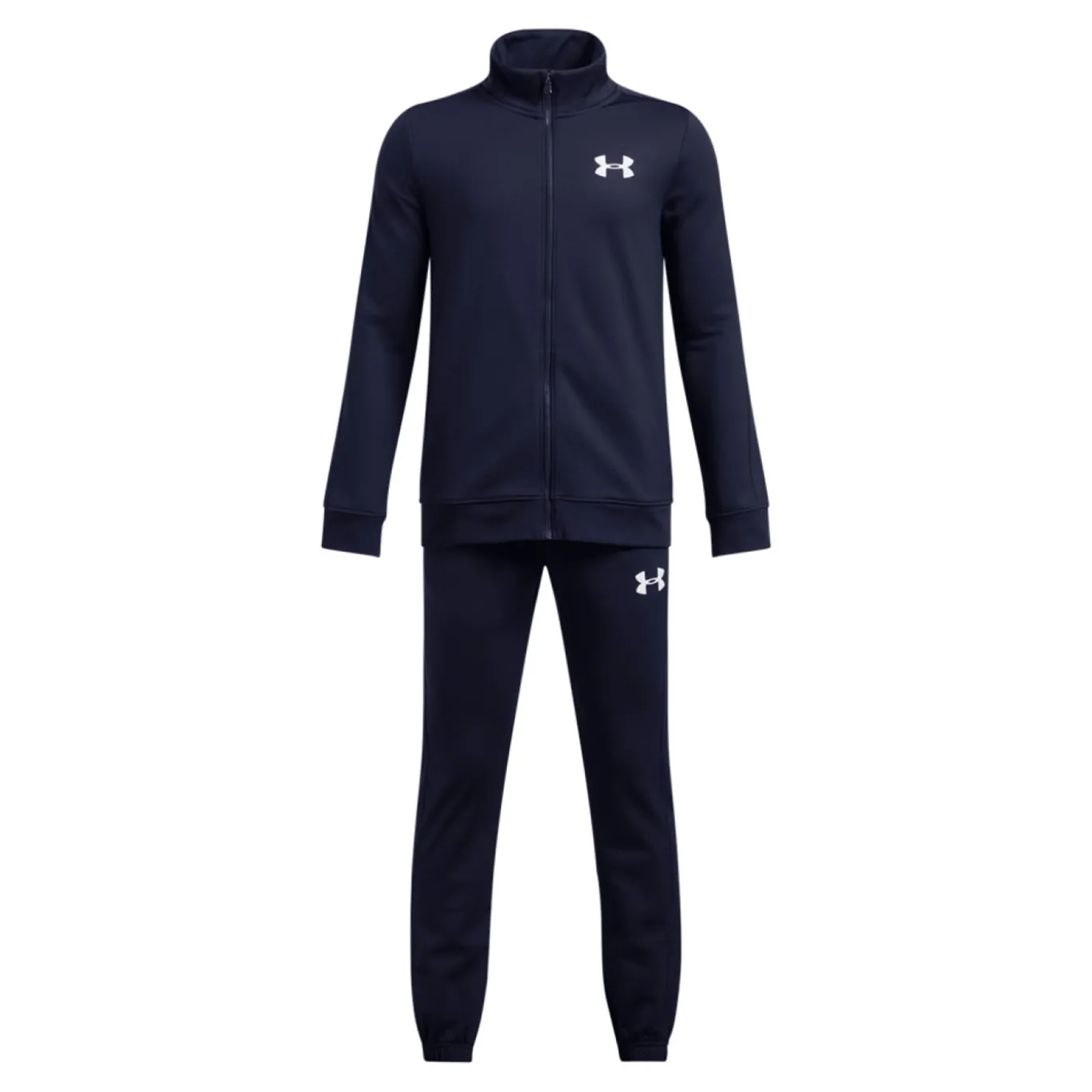 Under Armour Rival Knit Trainingspak Full-Zip Kids Donkerblauw Wit