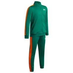 Under Armour Rival Knit Trainingspak Full-Zip Kids Donkergroen Zwart