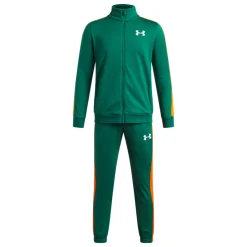 Under Armour Rival Knit Trainingspak Full-Zip Kids Donkergroen Zwart
