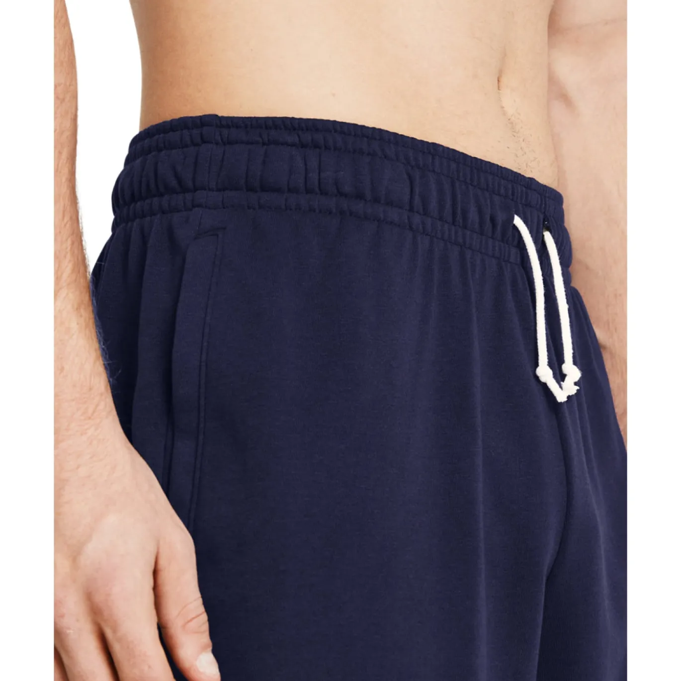Under Armour Rival Terry Broekje Donkerblauw Wit