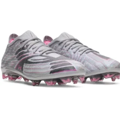 Under Armour Shadow Elite 4 Mach Gras Voetbalschoenen (FG) Grijs Zwart Roze