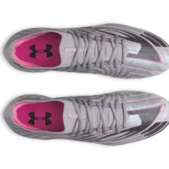 Under Armour Shadow Elite 4 Mach Gras Voetbalschoenen (FG) Grijs Zwart Roze