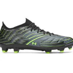 Under Armour Shadow Pro 4 Gras Voetbalschoenen (FG) Zwart Metallic Black Neongroen