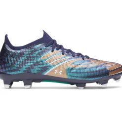 Under Armour Shadow Pro 4 Gras Voetbalschoenen (FG) Donkerblauw Bruin Groen Wit