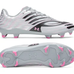 Under Armour Shadow Select 4 Gras Voetbalschoenen (FG) Grijs Zwart Roze