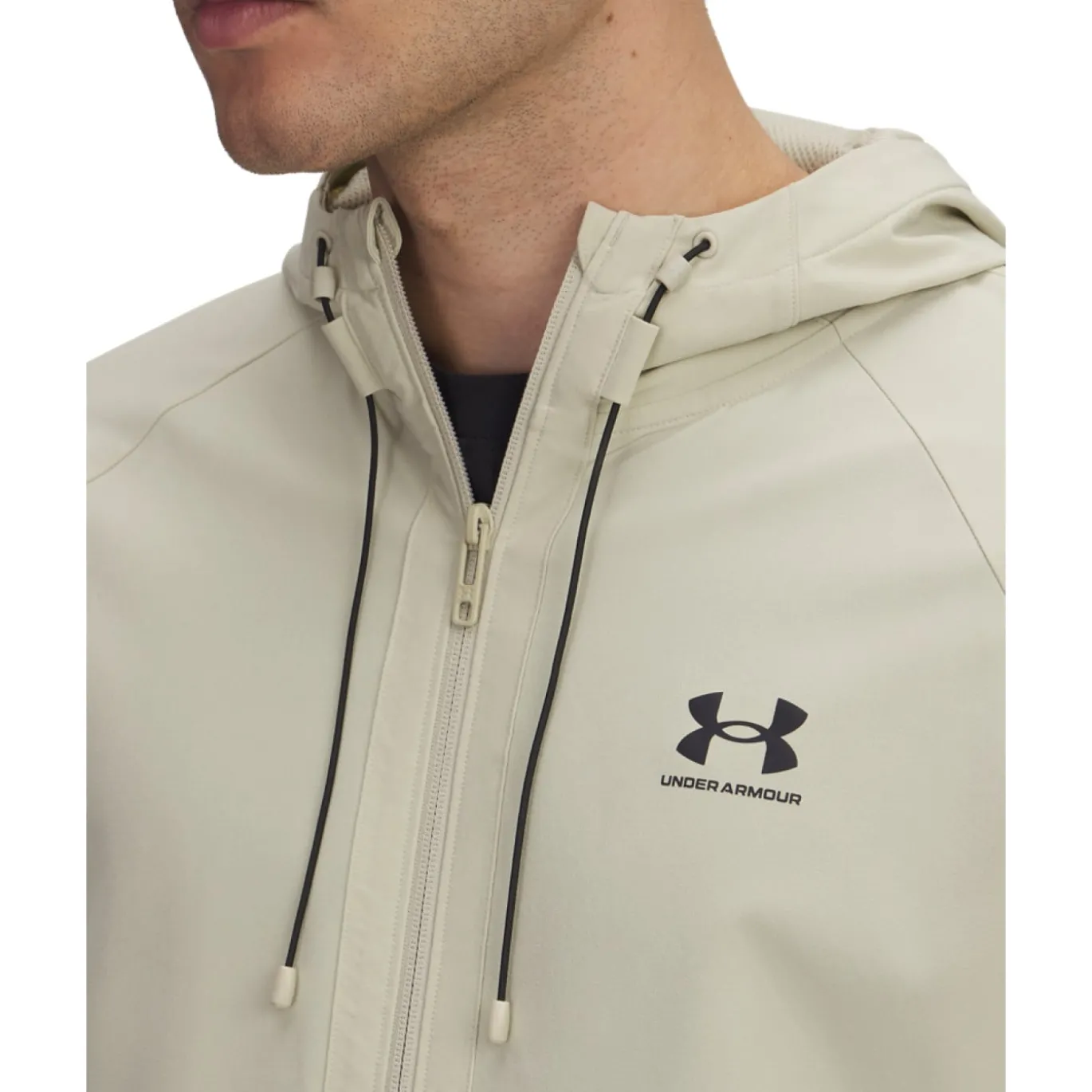 Under Armour Stretch Vibe Woven Trainingspak Full-Zip Beige Zwart