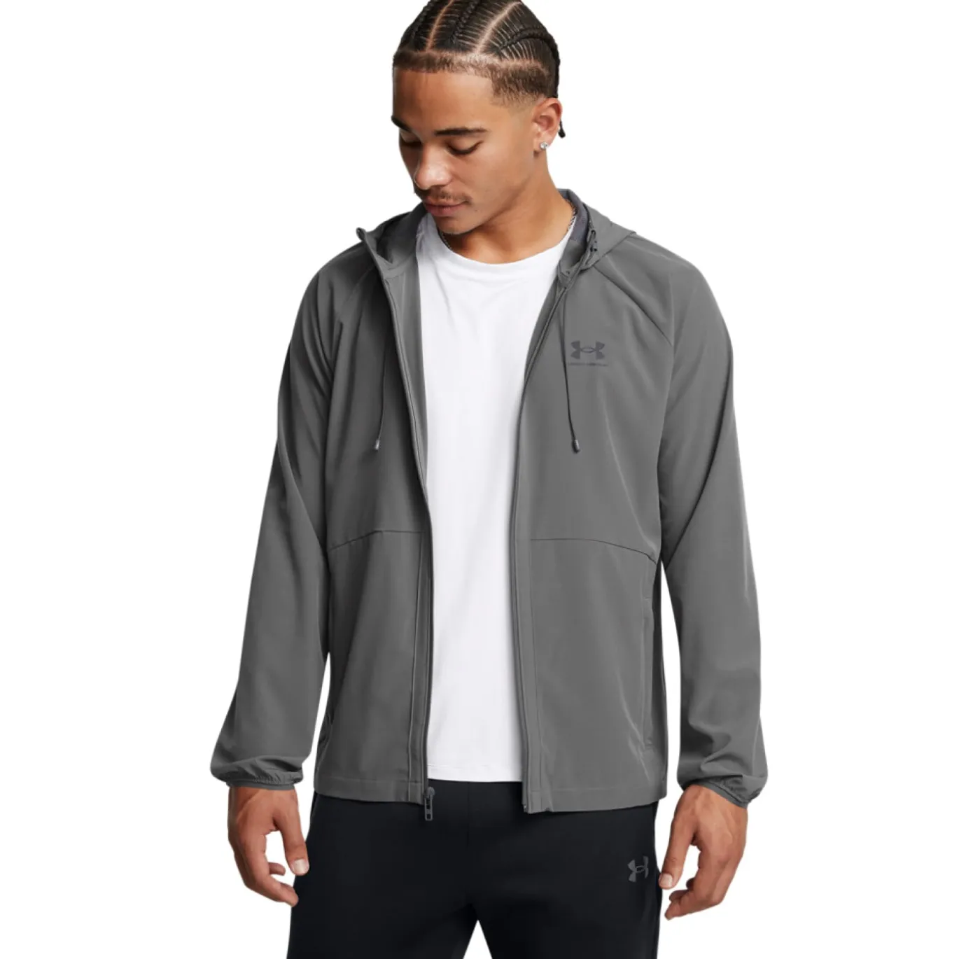 Under Armour Stretch Woven Trainingspak Full-Zip Grijs Zwart